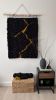 Woven Tapestry "Black Kintsugi" | Wall Hangings by Tissage Sauvage. Item made of wood & wool compatible with contemporary and japandi style