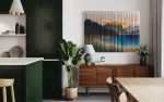 MOLOKAI Coastal Island Landscape Dyed Tapestry | Wall Hangings by Wallflowers Hanging Art. Item composed of fiber in mid century modern or eclectic & maximalism style