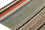 Vintage Persian Kilim with Vibrant Polychromatic Stripes | Area Rug in Rugs by Rug and Kilim