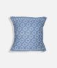 Zuma Handwoven Brocade Cushion Cover (BLUE) | Pillows by Routes Interiors | The Retreat at Elcot Park in Elcot. Item made of cotton compatible with boho and eclectic & maximalism style