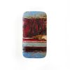 "Le Port De Marseille" Unique Painted Plates Installation | Wall Sculpture in Wall Hangings by Studio DeSimoneWayland. Item composed of canvas and ceramic in boho or contemporary style