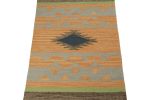 Rug & Kilim’s Tribal style Kilim in Gold with Grey & Black | Area Rug in Rugs by Rug and Kilim. Item composed of wool