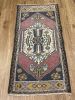 Hand-woven Turkish Rug Doormat| 1.11 x 4 | Small Rug in Rugs by Wool and Rug. Item composed of wool compatible with boho and contemporary style