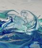 Deep Wave – Large Abstract Ocean Painting | Oil And Acrylic Painting in Paintings by Eman's Gallery. Item made of canvas works with contemporary & coastal style