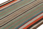 Vintage Persian Kilim with Vibrant Polychromatic Stripes | Area Rug in Rugs by Rug and Kilim
