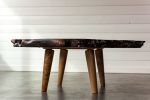 Black Walnut Burl Live Edge Coffee Table | Sleek Rustic | Maple Tapered Legs | | Tables by SAW Live Edge. Item made of walnut