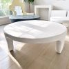 Large Round Plaster Coffee Table | Tables by Mahina Studio Arts. Item works with minimalism & contemporary style