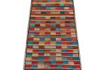 Vintage Qashqai Persian Gabbeh runner in Polychromatic | Area Rug in Rugs by Rug and Kilim