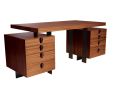 DK-28 Executive Desk in Ebonized Figured Mahogany with Black Steel | Tables by Antoine Proulx Furniture, LLC | The Olympic Tower in New York. Item composed of wood