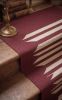 Handwoven Woolen Maroon Runner Rug | Rugs by Evergreen Carpets. Item made of wool works with boho & minimalism style
