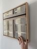 Woven Wall Art Frame -Masonry 001 | Wall Sculpture in Wall Hangings by Anita Meades. Item made of oak wood with canvas works with minimalism & contemporary style