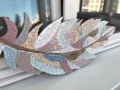 Mosaic feather wall hanging | Wall Sculpture in Wall Hangings by Julia Gorbunova. Item made of ceramic with glass
