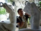 Redhead Cariátide | Sculptures by Cicero D'Ávila. Item made of marble