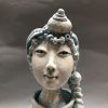 Tibetan Lady ceramic Sculpture | Sculptures by Jenny Chan. Item made of ceramic