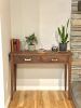 The Mensa Parietalis Console Table | Tables by Coffey Custom Builds. Item made of oak wood with brass works with minimalism & mid century modern style