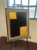Gold and Carbon Painting on Spanish Linen Minimalist Corners | Oil And Acrylic Painting in Paintings by RGB Fine Art. Item made of canvas works with minimalism & contemporary style
