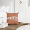 Abstract Throw Pillow | Terracotta Rust Hues | Pillows by SewLaCo. Item made of linen works with boho & minimalism style
