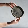 Medium Round Tray in Earth Brown Concrete | Decorative Tray in Decorative Objects by Carolyn Powers Designs. Item composed of concrete in minimalism or contemporary style