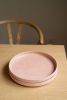 Handmade High-sided Porcelain Dinner Plate. Powder Pink | Dinnerware by Creating Comfort Lab. Item made of ceramic