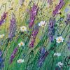 Summer Lavender Field | Oil And Acrylic Painting in Paintings by DaggArt. Item composed of canvas and synthetic