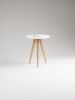 FINN 3 Round white nightstand, small accent table side table | Tables by Mo Woodwork | Stalowa Wola in Stalowa Wola. Item made of oak wood works with minimalism & mid century modern style