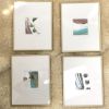 Serena Series and Seashell Series- works on paper | Oil And Acrylic Painting in Paintings by Katie Ré Scheidt | Winvian in Morris. Item composed of paper
