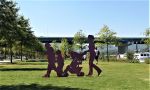 RIVER WALK MILE MARKERS | Public Sculptures by jim collins sculpture | TN Riverwalk at the Dam in Chattanooga. Item made of steel