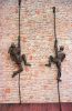 Climbing woman on rope, Metal wall sculpture | Wall Hangings by NUNTCHI. Item made of metal works with contemporary style