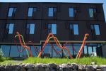 LA CONCILIATION DES CONTRAIRES | Public Sculptures by COOKE-SASSEVILLE | Domaine Forget de Charlevoix in Saint-Irénée. Item made of aluminum with cement