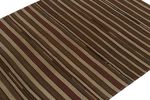 1930s Antique Kilim rug in Beige-Brown & Red Stripe Patterns | Area Rug in Rugs by Rug and Kilim