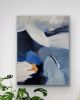 Be Your Own Light - Blue Abstract Painting (30X40 inches) | Mixed Media by Arohika Verma. Item made of wood with canvas works with mid century modern & contemporary style