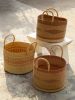 Natural Fiber Floor Soro Basket 3 | Storage Basket in Storage by AKETEKETE. Item made of fiber compatible with boho and minimalism style