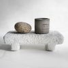 Medium Shelf Riser in Textured Alpine White Concrete | Decorative Tray in Decorative Objects by Carolyn Powers Designs. Item composed of concrete in minimalism or contemporary style