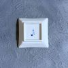 Small Square Plate | blue-and-white Dish | Mamezara | Ceramic Plates by Hideyo. Item composed of ceramic compatible with contemporary and japandi style
