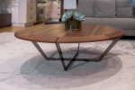 Diamond Coffee Table Large | Tables by Marie Burgos Design and Collection | Private Residence - Bachelor Loft Tribeca in New York. Item composed of walnut and brass