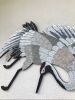 Two cranes mosaic wall decoration | Art & Wall Decor by Julia Gorbunova. Item composed of glass in contemporary or japandi style