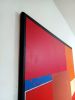 Red composition III | Oil And Acrylic Painting in Paintings by Luis Medina. Item composed of canvas in minimalism or contemporary style