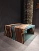 Waterfall Epoxy Resin Coffee Table, Custom Coffee Table | Tables by Tinella Collection. Item made of walnut with synthetic works with minimalism & contemporary style