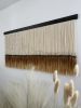 Dip Dye Fiber Art -Zorke 33- deep copper mustard | Macrame Wall Hanging in Wall Hangings by Olivia Fiber Art. Item composed of wood and wool in minimalism or mid century modern style