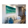'SEA SPRAY' - Ocean Seascape Epoxy Resin Abstract Artwork | Oil And Acrylic Painting in Paintings by Christina Twomey Art + Design. Item made of synthetic
