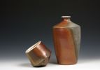 Soda-Fired Bottle | Vase in Vases & Vessels by Denise Joyal - Kilnjoy Ceramics. Item made of stoneware