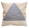 Neutral Mia Handwoven Wool Decorative Throw Pillow Cover | Cushion in Pillows by Mumo Toronto. Item made of fabric