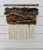 Earth Tone Rustic Fiber Art Wall Hanging;  Merino Wool Art | Tapestry in Wall Hangings by Fiber Art by Melanie. Item composed of wood & cotton compatible with country & farmhouse and eclectic & maximalism style