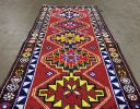 Vintage Herki Turkish Rug Runner | 2.11 x 13.4 | Area Rug in Rugs by Wool and Rug. Item made of wool works with boho & mid century modern style