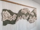 "In Between" sage green wall hanging | Macrame Wall Hanging in Wall Hangings by Rebecca Whitaker Art. Item composed of oak wood & cotton