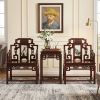 Legacy Imperial Ming Official Armchair Trio Set with Marble | Chairs by Dynasty Artisan. Item made of wood compatible with contemporary and eclectic & maximalism style