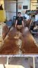 4x9ft Maple Burl Crystal Epoxy Resin River Table | Dining Table in Tables by Lumberlust Designs. Item made of maple wood works with mid century modern & eclectic & maximalism style