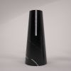 "Elara" Flower vase in Black Marquina marble and Travertine | Vases & Vessels by Carcino Design. Item made of marble works with minimalism & contemporary style