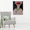 SOLD - LOOK AT ME, GIRL! - woman portrait | Oil And Acrylic Painting in Paintings by Marinela Puscasu. Item works with contemporary style