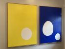 Bold Blue and Bright Yellow Pieces Are Paired Together | Oil And Acrylic Painting in Paintings by Kerry Campbell. Item made of canvas with synthetic